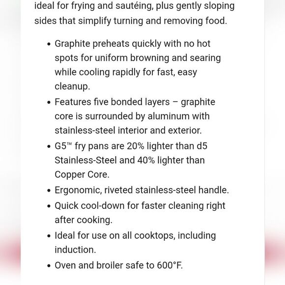 All-Clad G5 Graphite Core Stainless Steel 10.5" Fry Pan - Picture 14 of 16